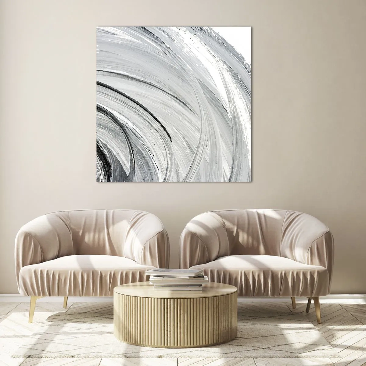 Obraz na skle - Orbitálna kompozícia - 30x30 cm