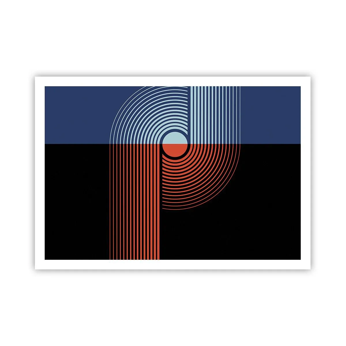 Plagát - V geometrickom objatí - 100x70 cm