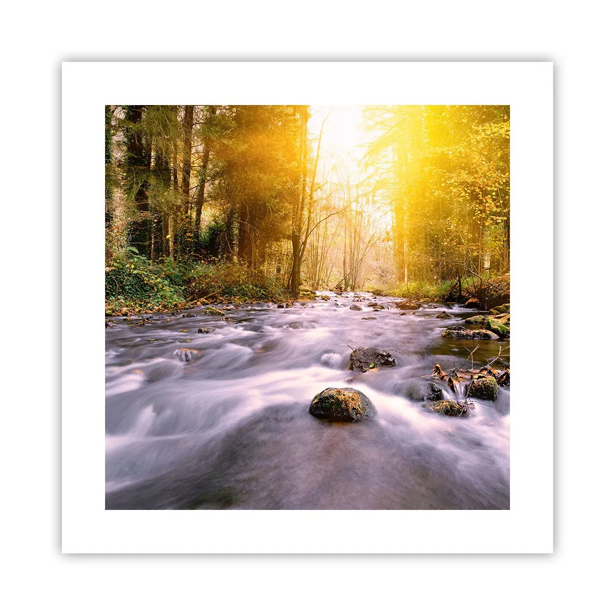 Plagát - Malachit v strieborno-zlatej podobe - 40x40 cm