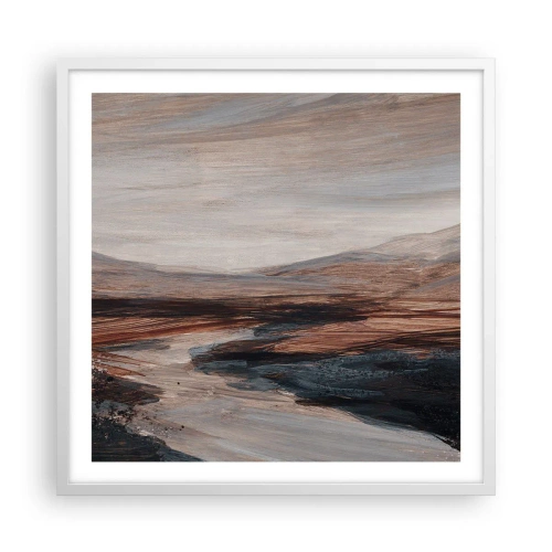 Plagát v bielom ráme -  Pokojné údolie - 60x60 cm