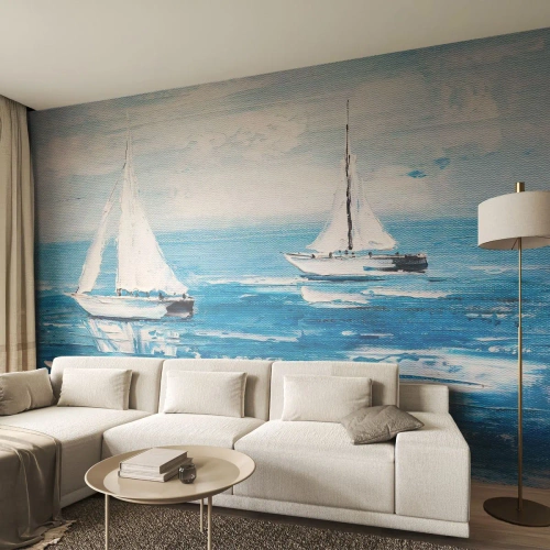 Fototapeta Standard Eco - S priateľom po boku - Krajina, Plachetnice, Námorná - 300x210 cm