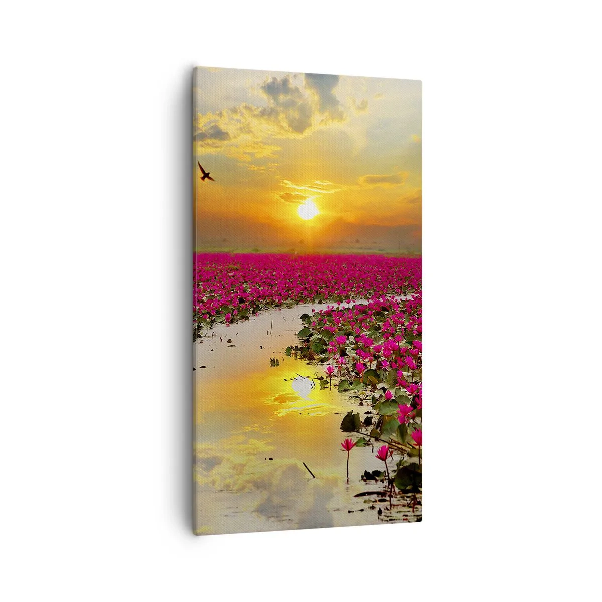 Obraz na plátne - Tajomný život jazera - 55x100 cm