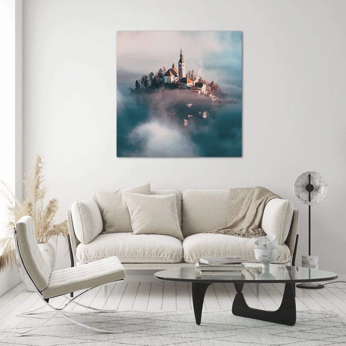 Obraz na skle - Ostrov snov - 50x50 cm