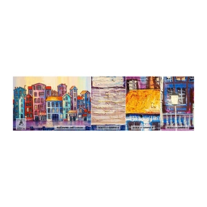 Vzorka Fototapeta Standard Eco - Mesto ako z rozprávky - Kus, Nájomné domy, Mesto - 100x30 cm