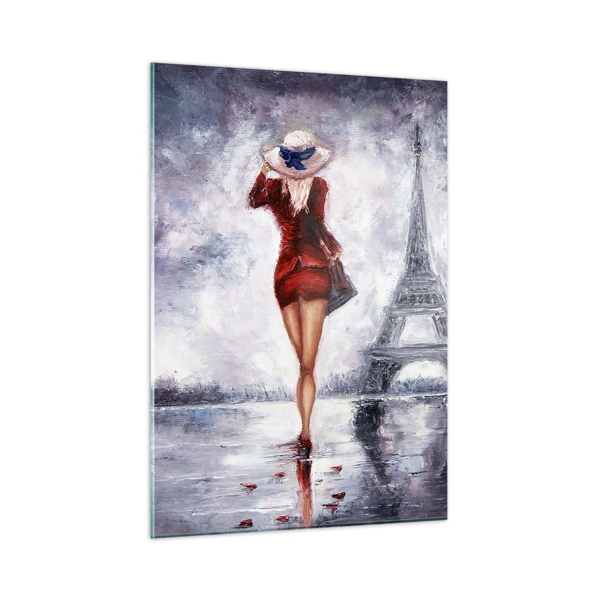 Obraz na skle - Parížske symboly - 50x70 cm