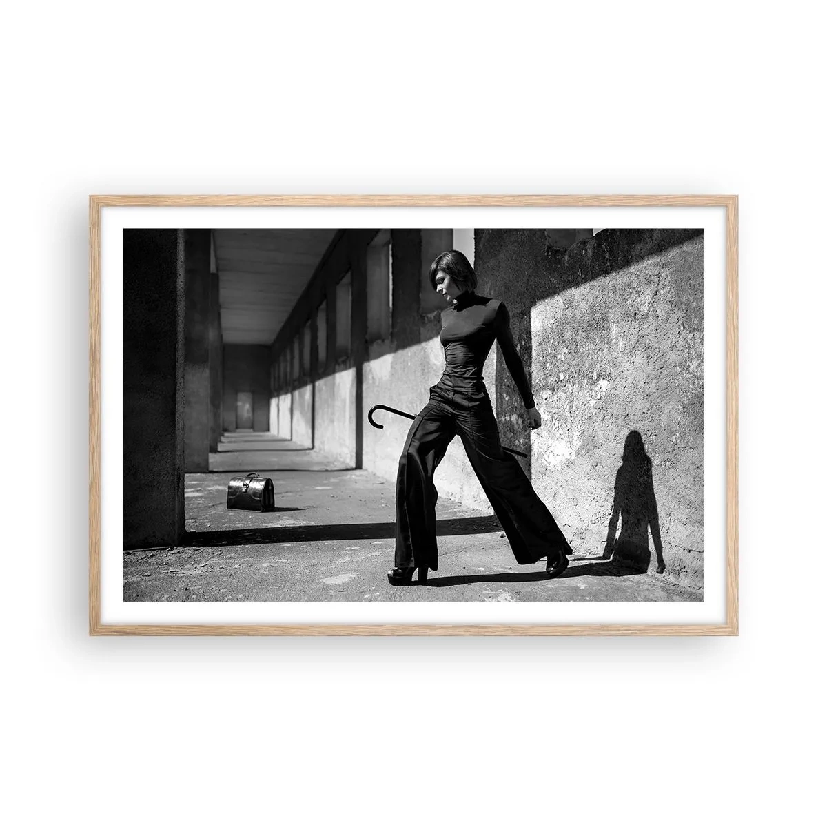 Plagát v ráme zo svetlého duba - Mestská elegancia - 91x61 cm