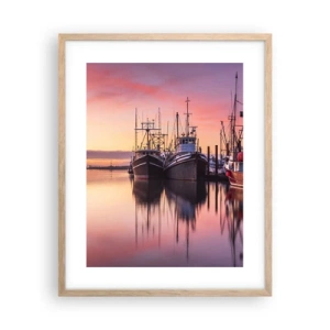 Plagát v ráme zo svetlého duba - Pred ďalším dňom - 40x50 cm