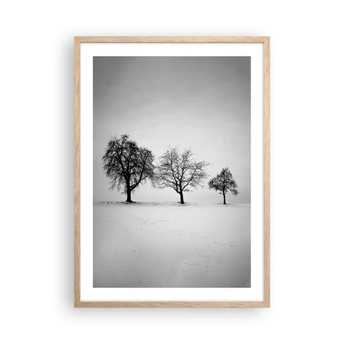 Plagát v ráme zo svetlého duba - O čom sníva? - 50x70 cm