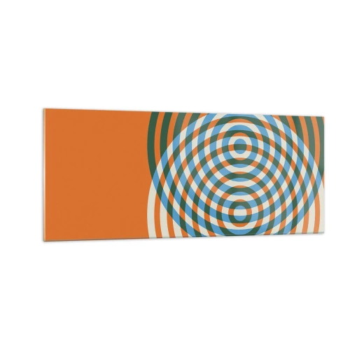 Obraz na skle - Abstraktná kruhová variácia - 100x40 cm