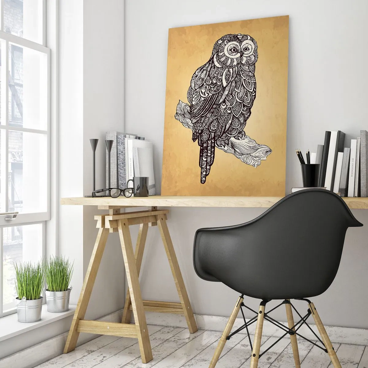 Obraz na skle - Majstrovské ornamenty múdrosti - 50x70 cm