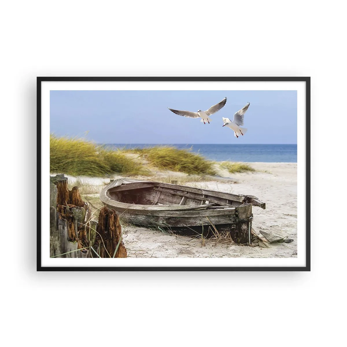 Plagát v čiernom ráme - Vetrom ožiarené - 100x70 cm
