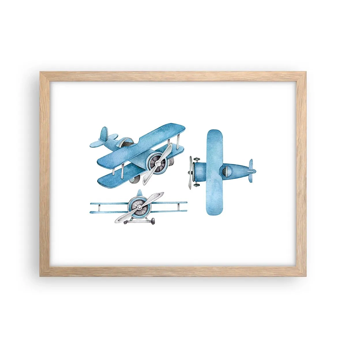 Plagát v ráme zo svetlého duba - Rodený víťaz - 40x30 cm