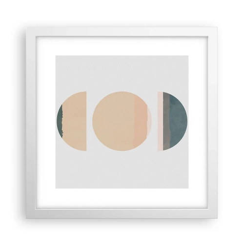 Plagát v bielom ráme - Kruh za kruhom - 30x30 cm