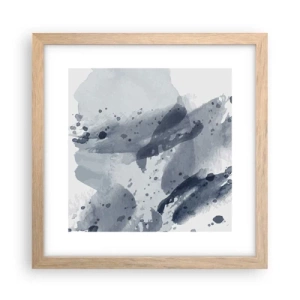 Plagát v ráme zo svetlého duba - Štúdia o povahe vody - 30x30 cm