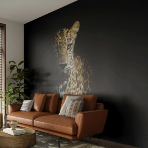 Samolepiaca Fototapeta Deluxe Sticker - Temná krása - Zvieratá, leopard, Divoká mačka - 400x280 cm