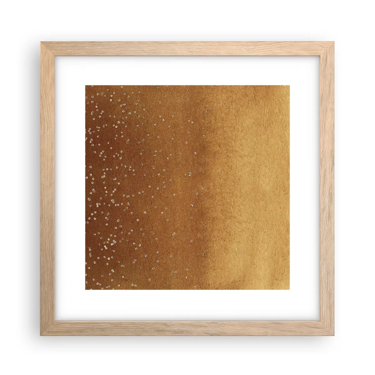 Plagát v ráme zo svetlého duba - Zrodenie svetla - 30x30 cm