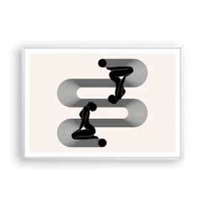 Plagát v bielom ráme - Zmyselná symetria - 100x70 cm