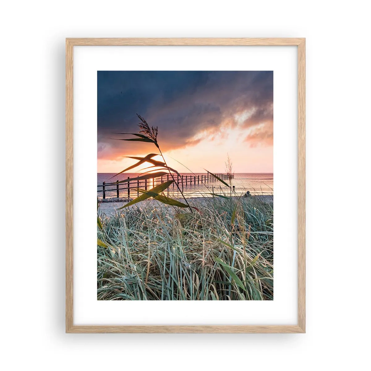 Plagát v ráme zo svetlého duba - Neodviate vetrom - 40x50 cm