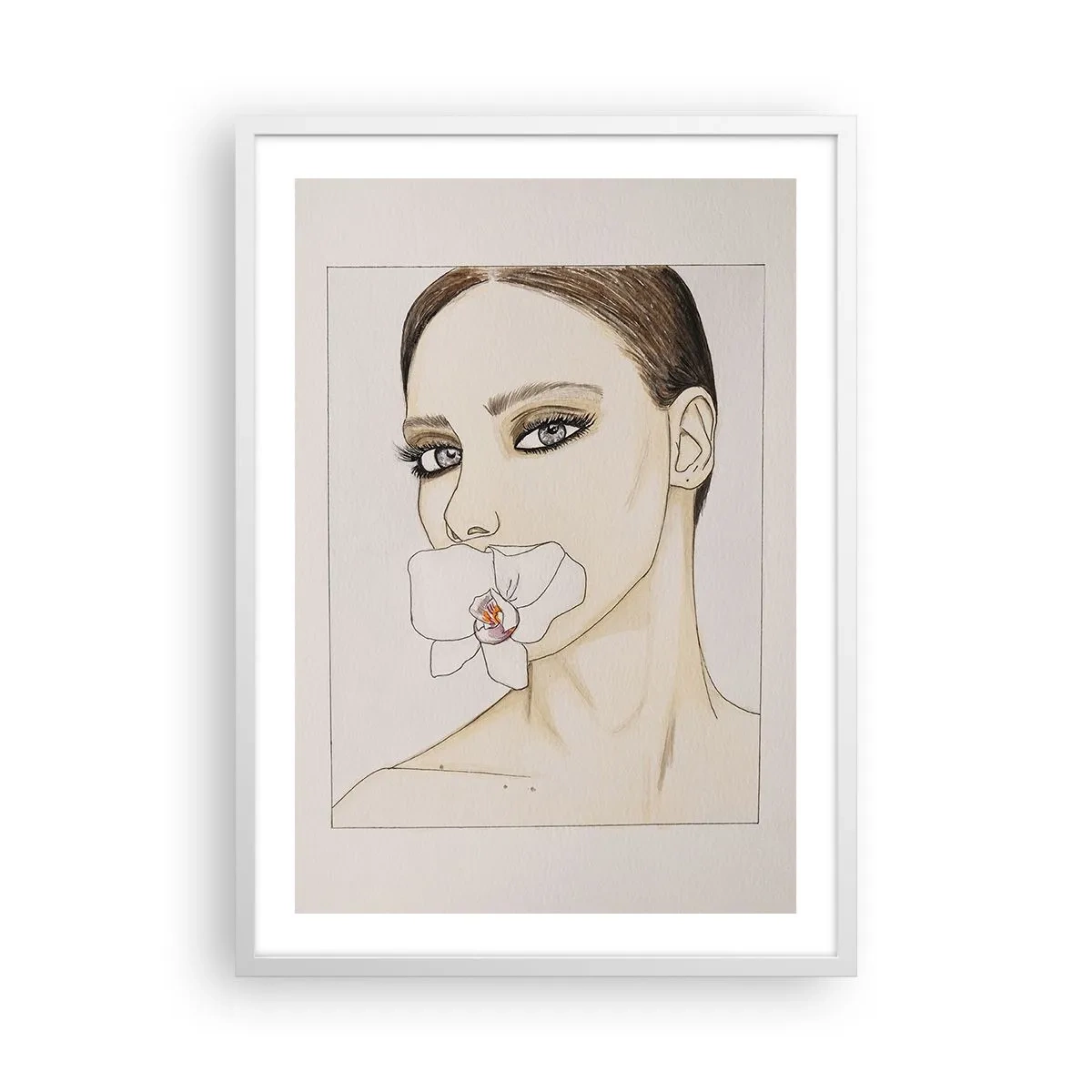 Plagát v bielom ráme - Symbol elegancie a krásy - 50x70 cm