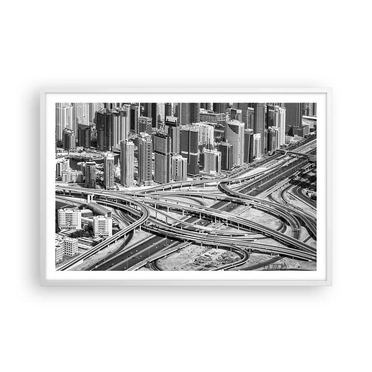 Plagát v bielom ráme - Dubaj – neskutočné mesto - 91x61 cm