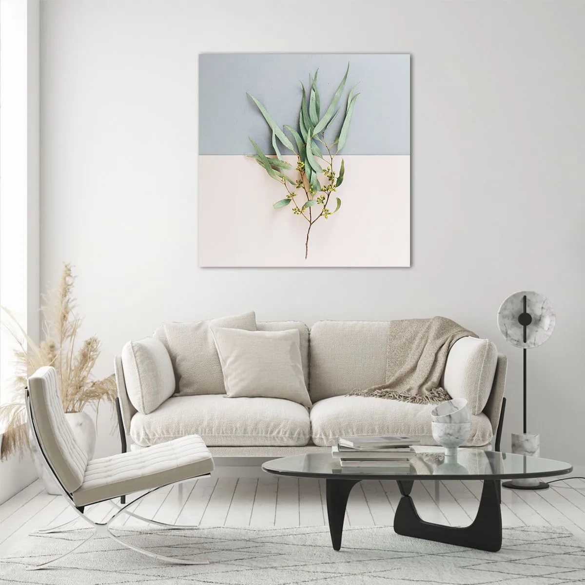 Obraz na skle - Pastelová jemnosť - 50x50 cm