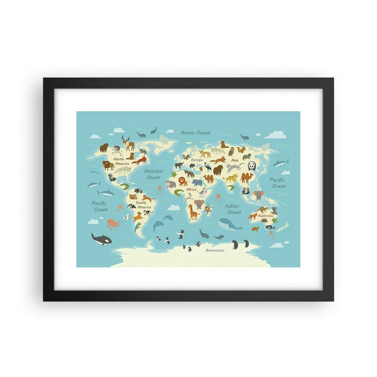 Plagát v čiernom ráme - Dobrí susedia - 40x30 cm