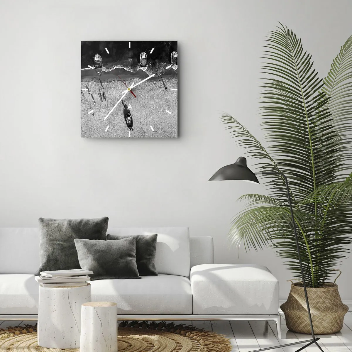 Nástenné hodiny - Ešte na brehu… - 40x40 cm