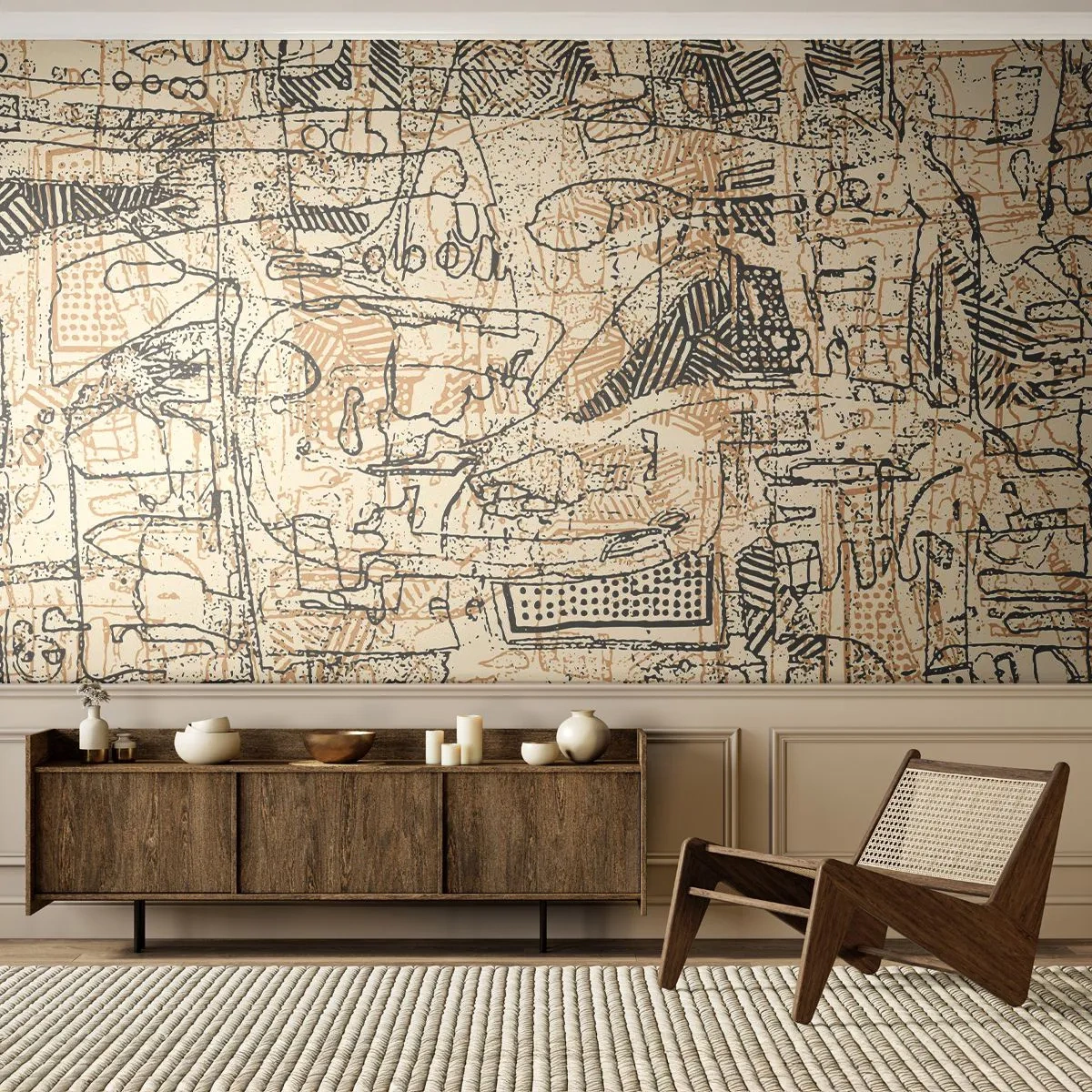 Fototapeta Premium Sand - Čaká na rozlúštenie - Grafika, Kus, Abstrakcia - 500x350 cm