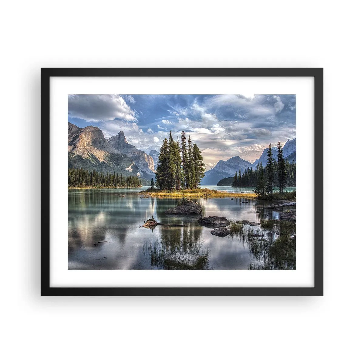 Plagát v čiernom ráme - Pri veľkej a čistej vode… - 50x40 cm