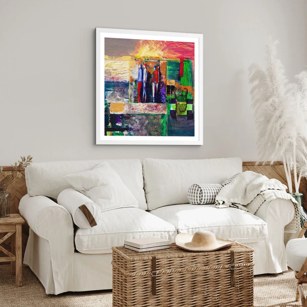 Plagát v bielom ráme - Vzťahy a emócie - 40x40 cm