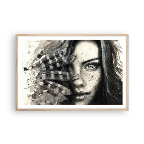 Plagát v ráme zo svetlého duba - Divoká krása - 91x61 cm