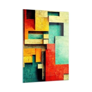 Obraz na skle - Festival pravých uhlov - 50x70 cm