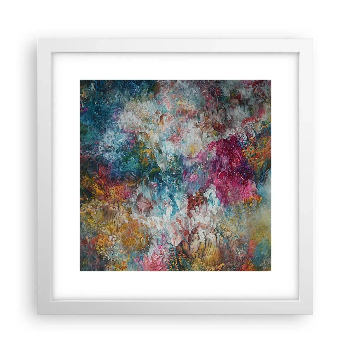 Plagát v bielom ráme - V plnom rozkvete - 30x30 cm