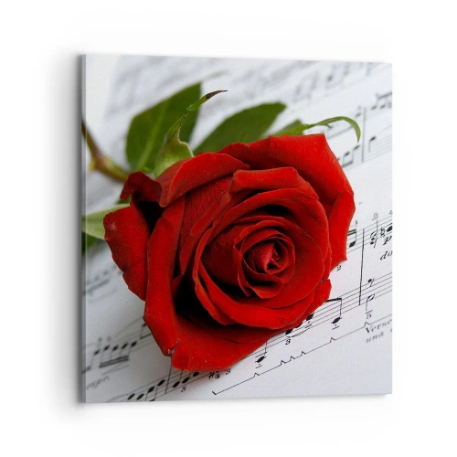 Obraz na plátne - Hudba pocitu v šarlátovej - 70x70 cm