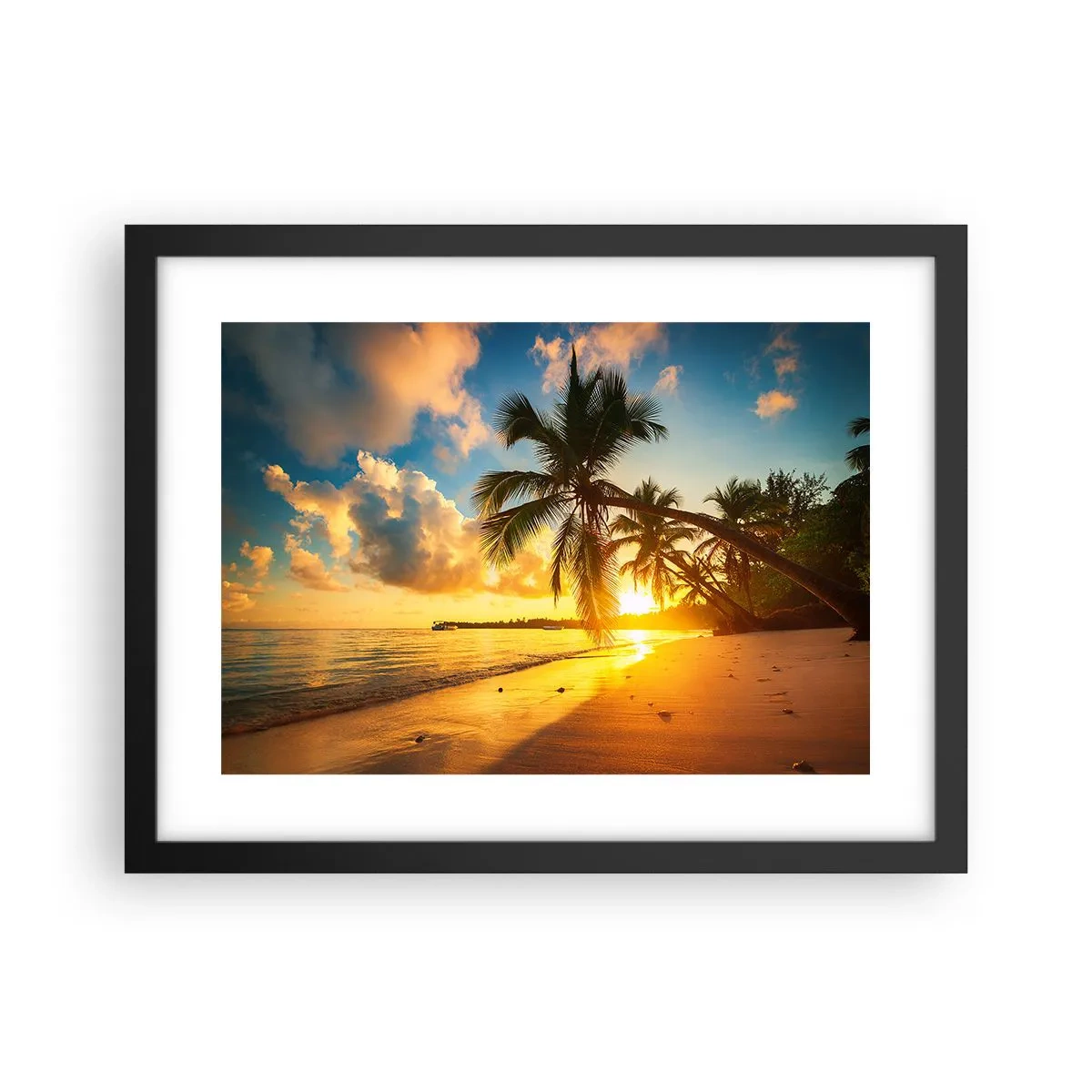 Plagát v čiernom ráme - Karibský sen - 40x30 cm