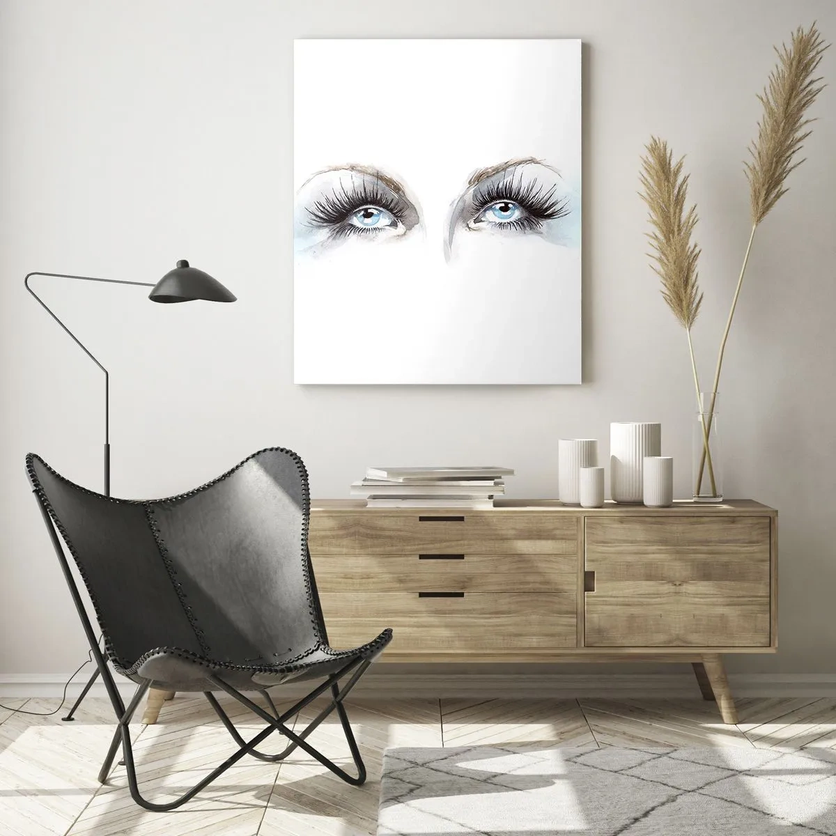 Obraz na skle - Oči anjela? - 50x70 cm
