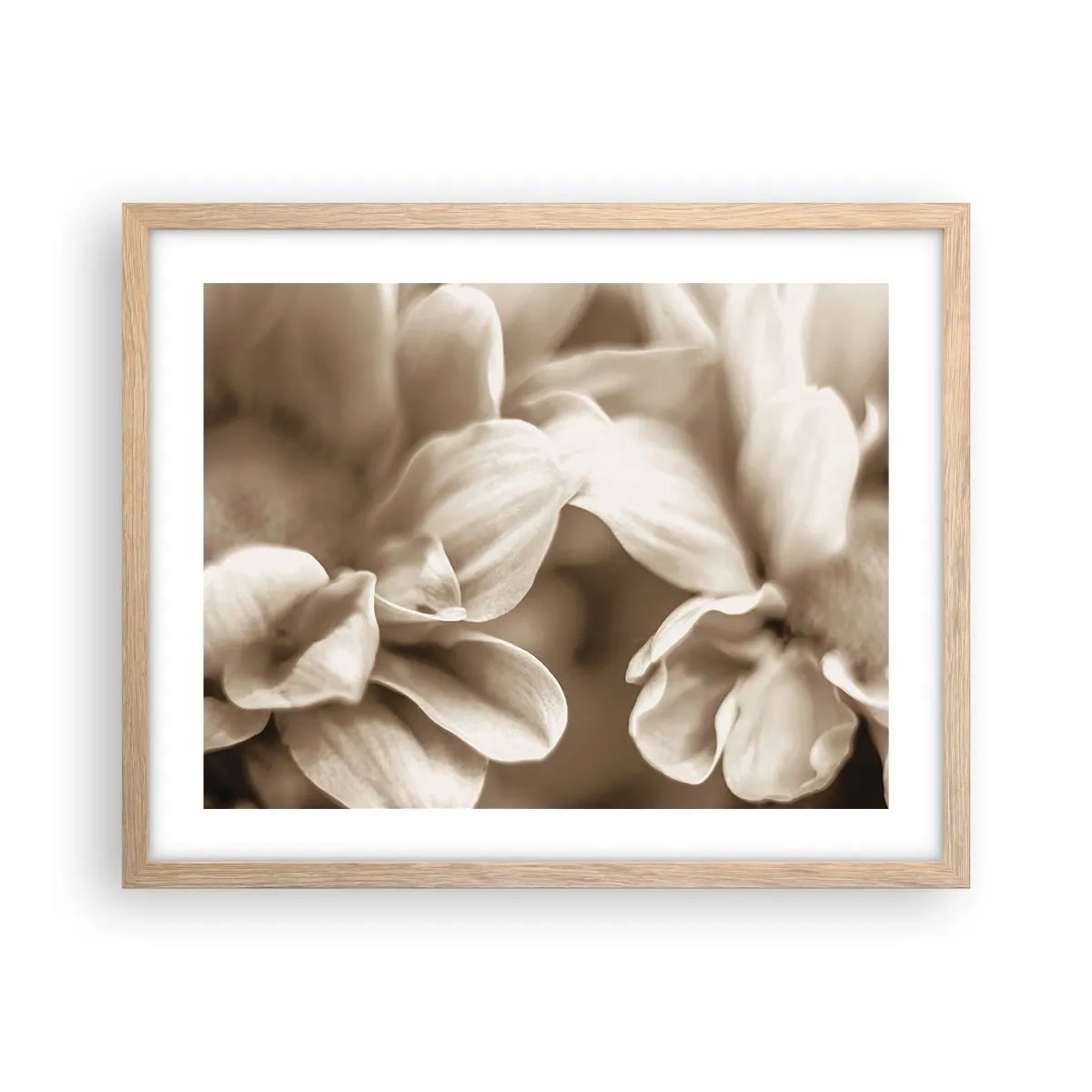 Plagát v ráme zo svetlého duba - Nežné ako úsmev - 50x40 cm