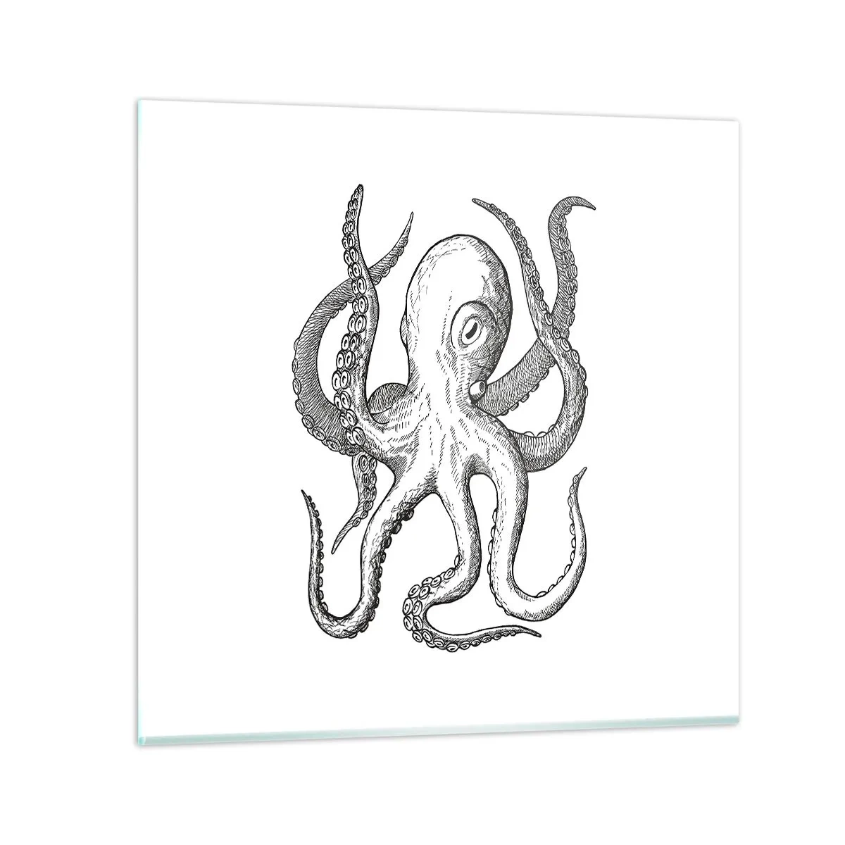 Obraz na skle - Tancujúca s vlnami - 60x60 cm