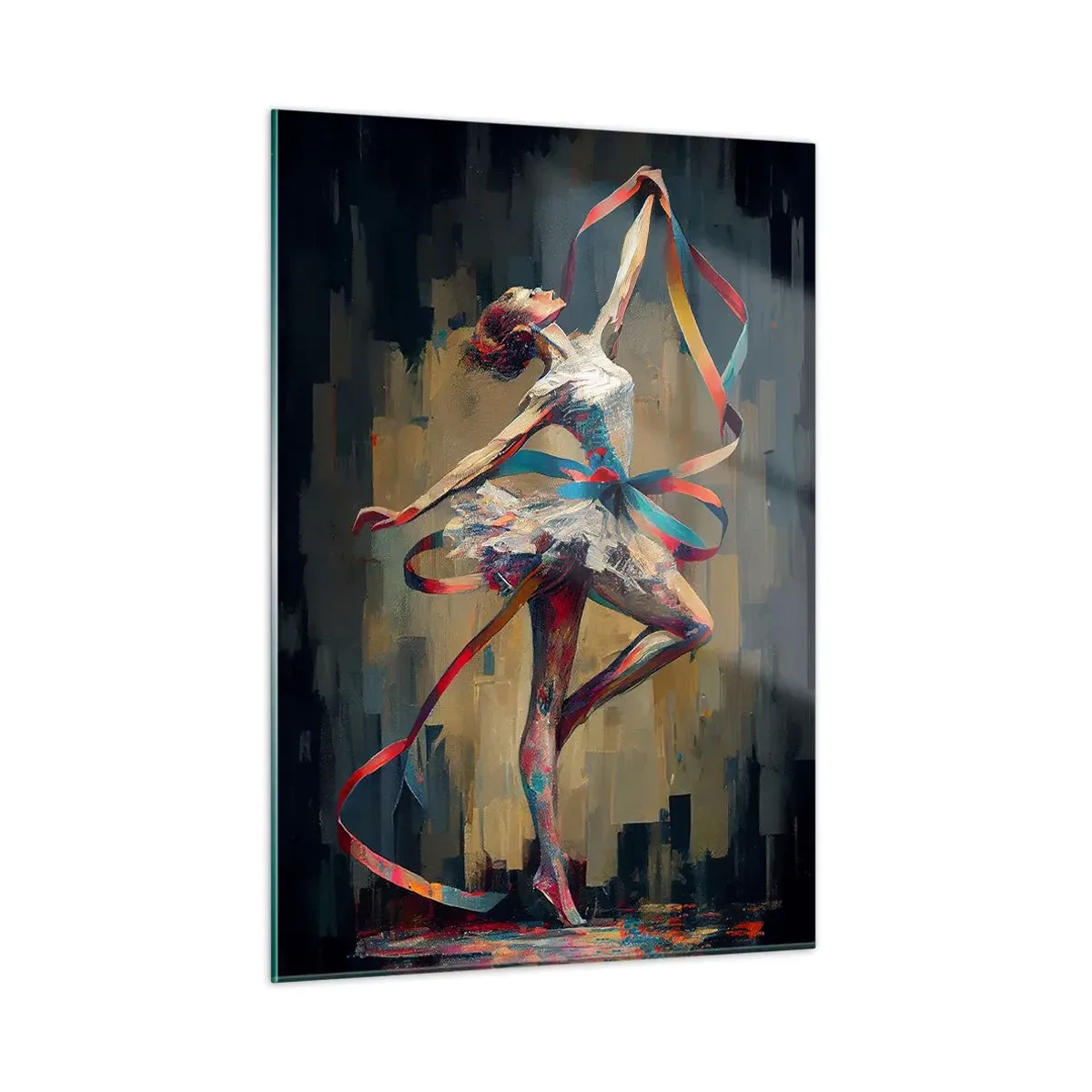 Obraz na skle - Tanec so stuhou - 50x70 cm