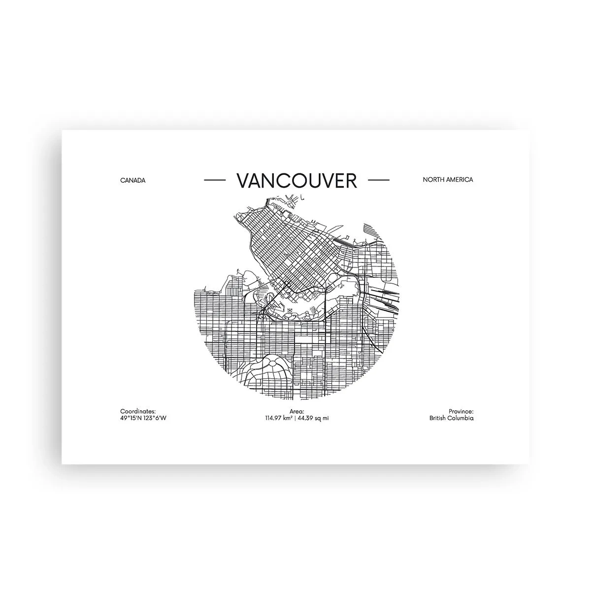 Plagát - Anatómia Vancouveru - 70x50 cm