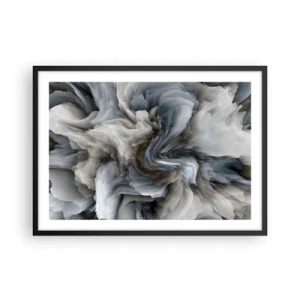 Plagát v čiernom ráme - Kameň a kvet - 70x50 cm