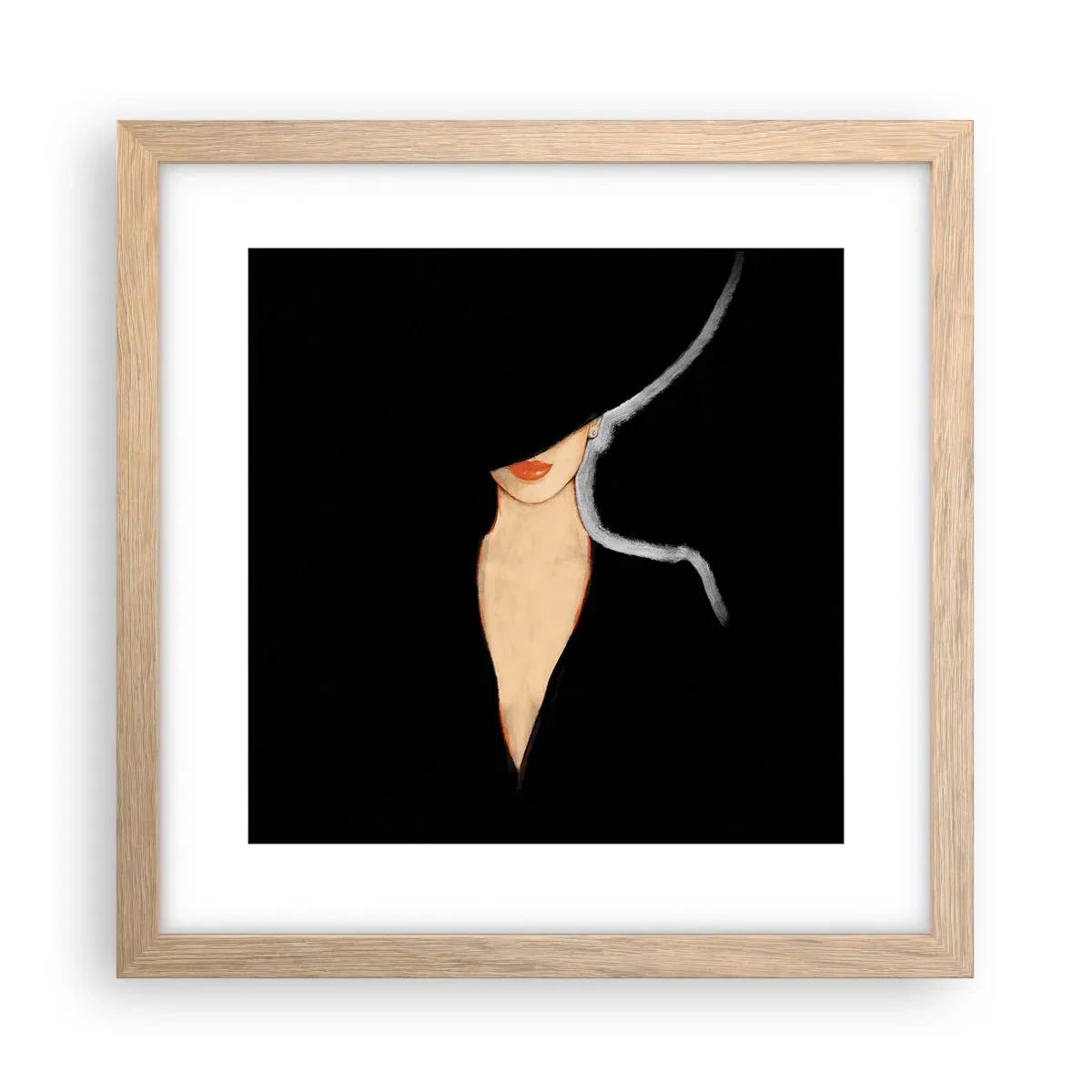 Plagát v ráme zo svetlého duba - Elegancia a štýl - 30x30 cm