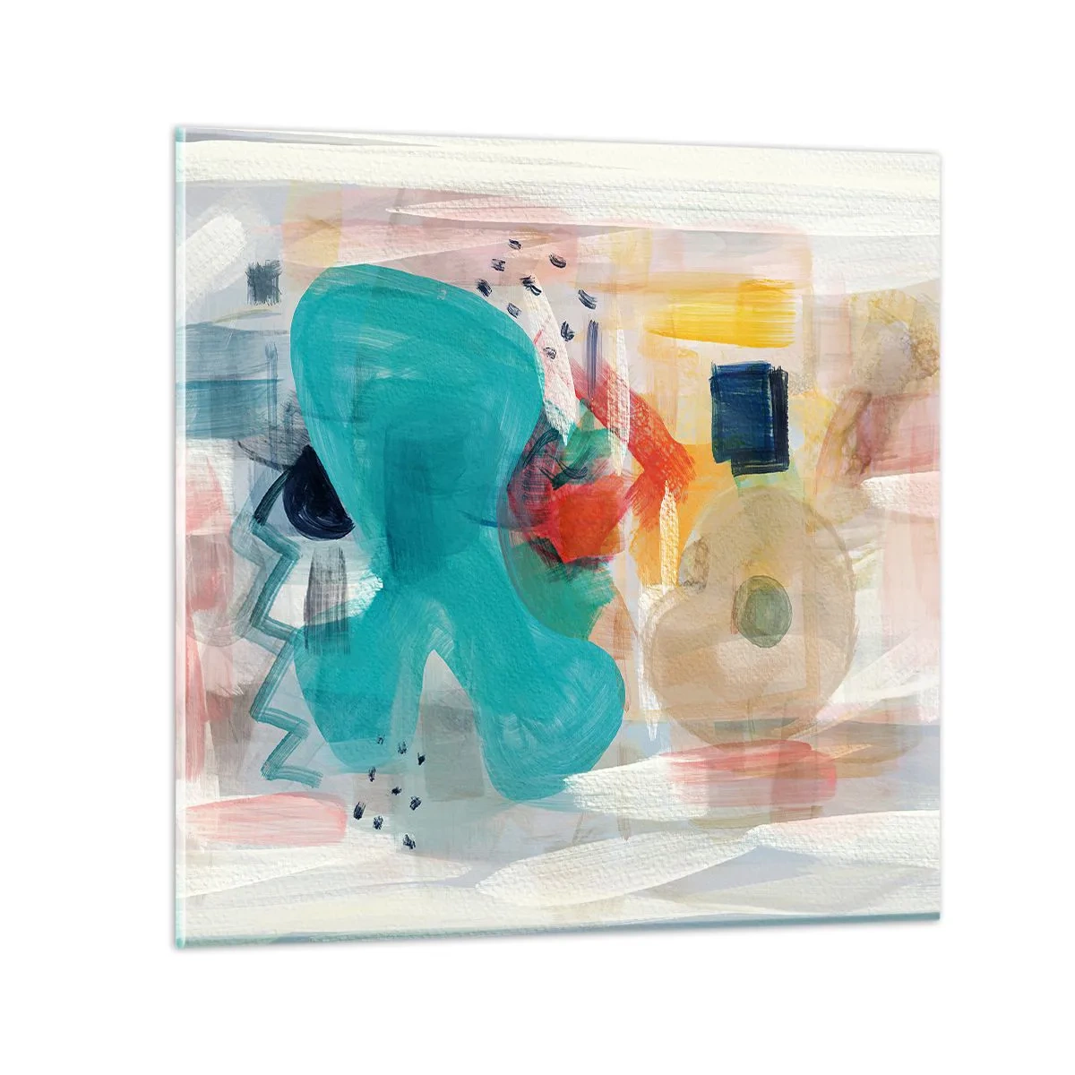 Obraz na skle - Farebná hra - 70x70 cm