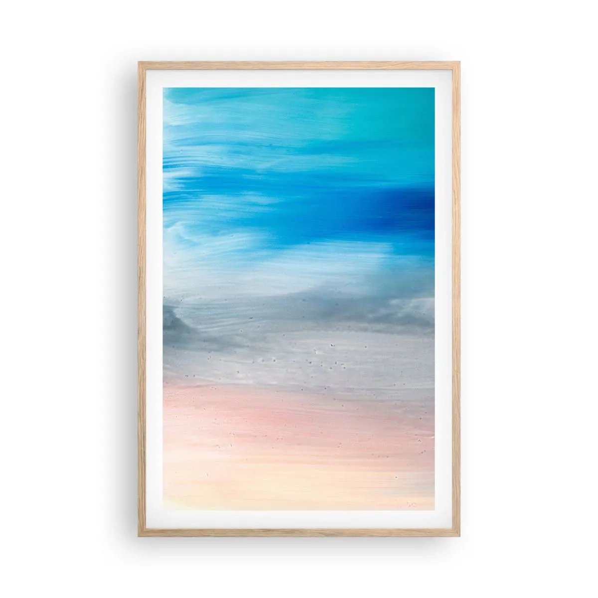 Plagát v ráme zo svetlého duba - Živly: vzduch - 61x91 cm