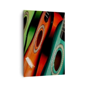 Obraz na plátne - Gitara má veľa farieb - 70x100 cm