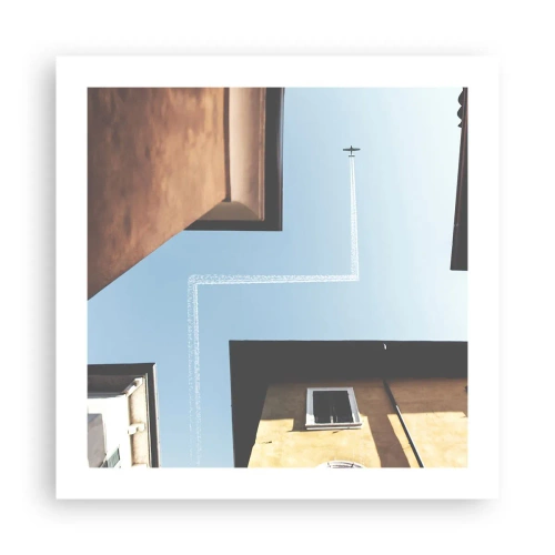 Plagát - Nad mestským labyrintom - 50x50 cm