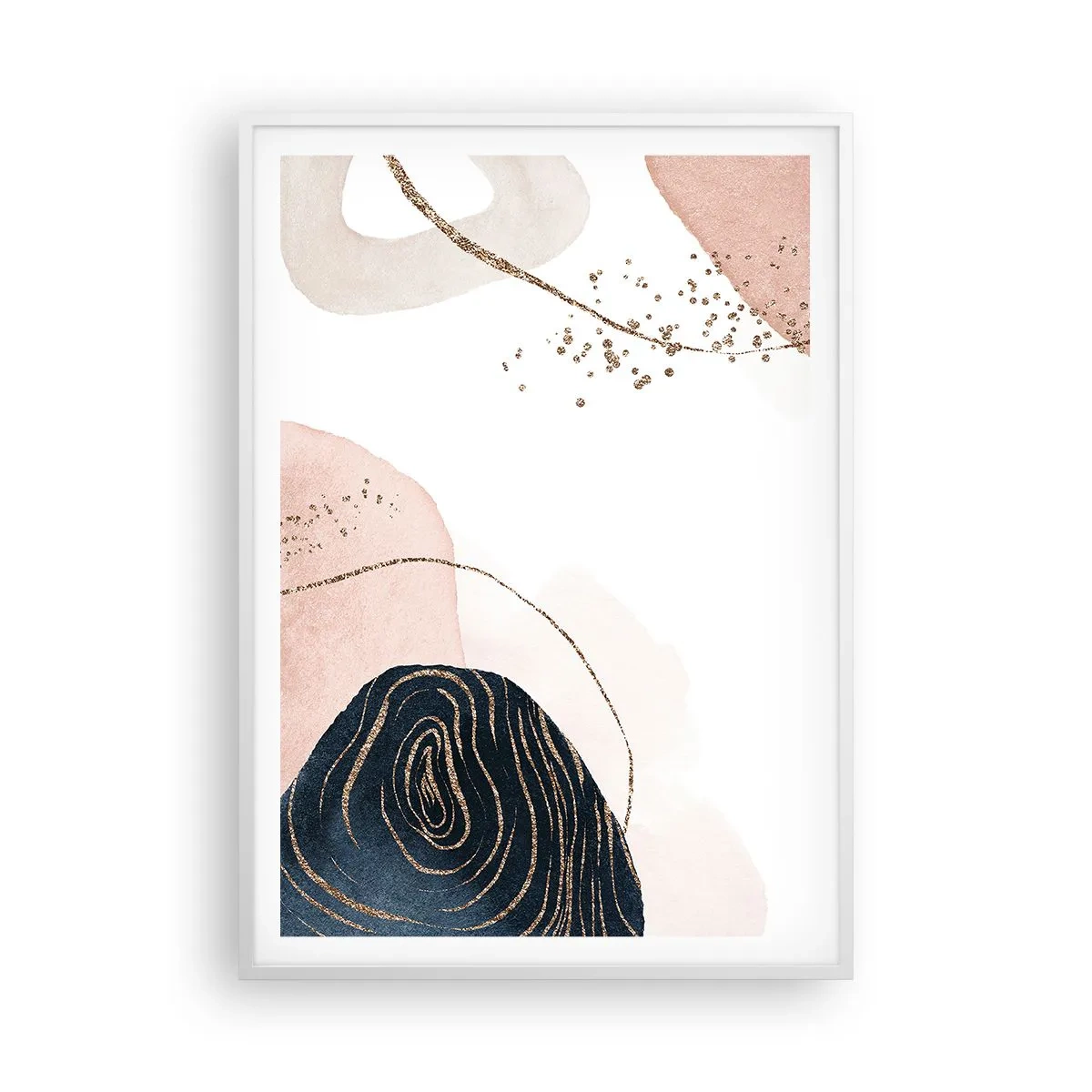 Plagát v bielom ráme - Všetko plynie - 70x100 cm