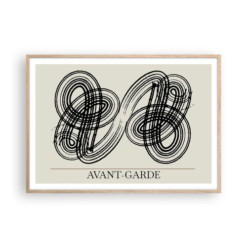 Plagát v ráme zo svetlého duba - Vyšlo to spontánne - 100x70 cm