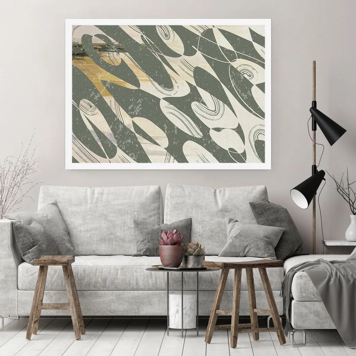 Plagát - Rytmizovaná abstrakcia - 91x61 cm