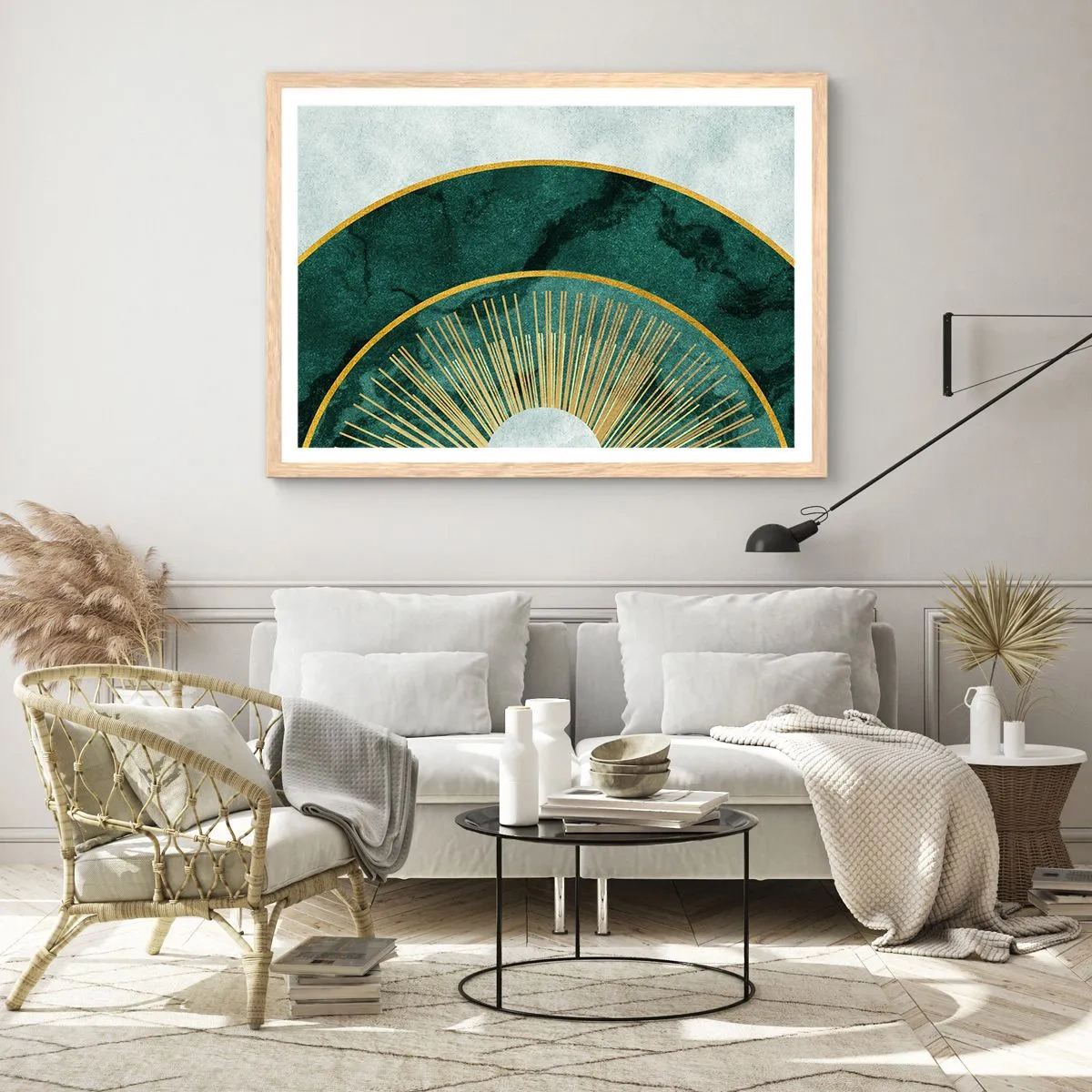 Plagát v ráme zo svetlého duba - Iná slnečná sústava - 40x30 cm